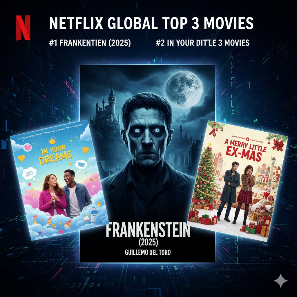 Netflix’s Top Three Movies of November 2025: A Deep Dive into “Frankenstein,” “In Your Dreams,” and “A Merry Little Ex-Mas”