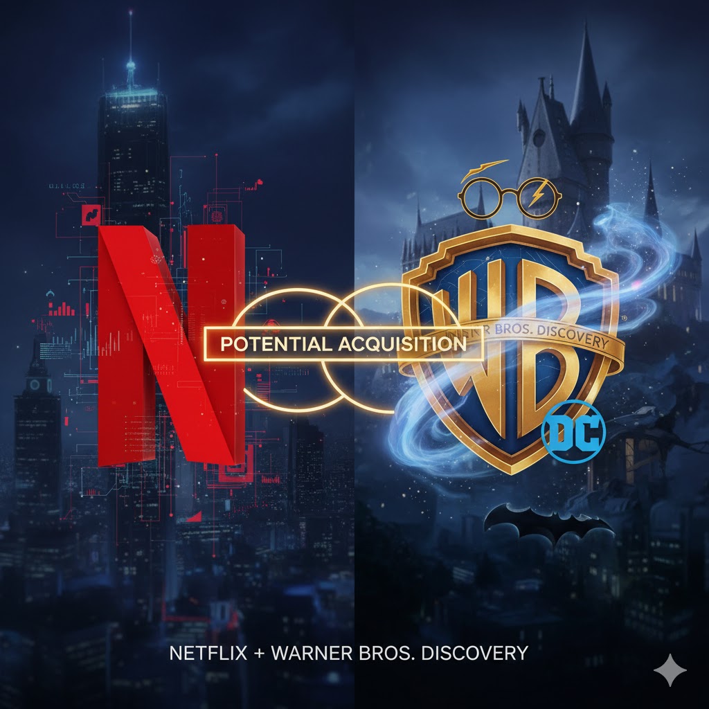 🍿 Netflix Eyes Blockbuster Acquisition: Warner Bros. Discovery Assets Including Harry Potter and DC Comics